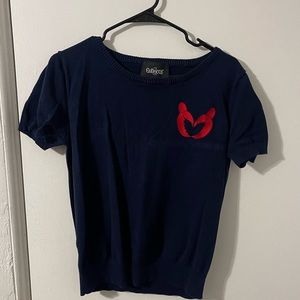 Collectif navy short sleeve sweater